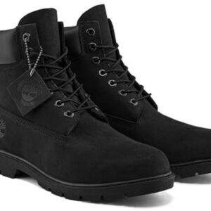 Size 7 Youth Timberland Kids Black Lace-Up Boots